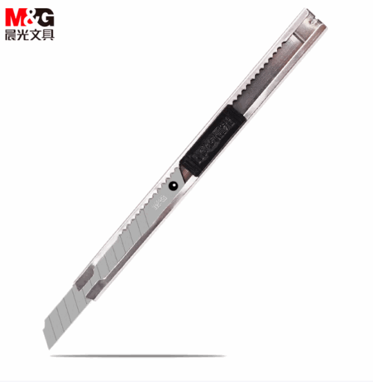 晨光 文具 ASS91314  9mm美工刀金属ASS91314 （1把）壁纸刀 裁纸刀 墙纸工具刀 割纸刻刀 小刀
