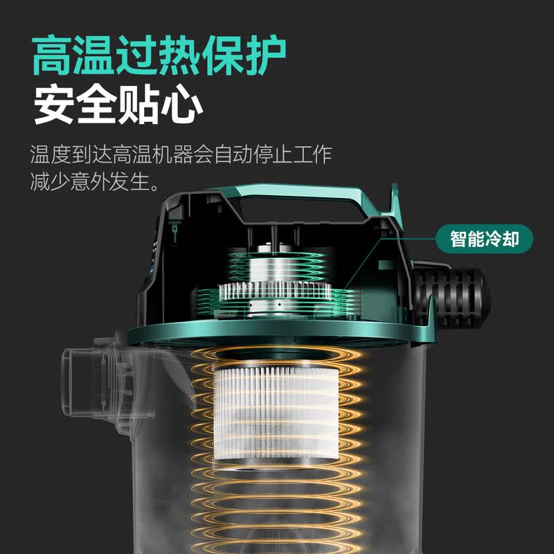 美菱 家用吸尘器工业大功率超强吸力装修美缝专用酒店办公室仓库车用商用地毯开荒桶式吸尘机18升