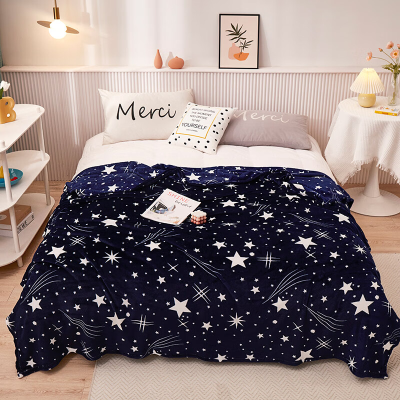 木辛梓 法莱绒毛毯 璀璨星空 150*200cm MXZ-T-XW2001