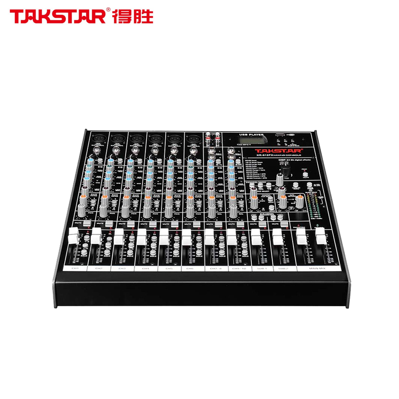 得胜 功放机 XR-612FX 12路调音台 立体声带效果12路模拟调音台 会议室商务会议演出专业调音台