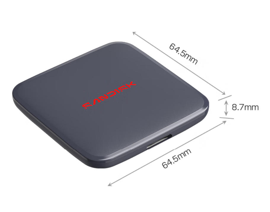 闪迪 SSD固态硬盘 ELE 1TB  移动固态硬盘（PSSD）新元素 type-c接口 小巧便携手机直连笔记本两用外接  