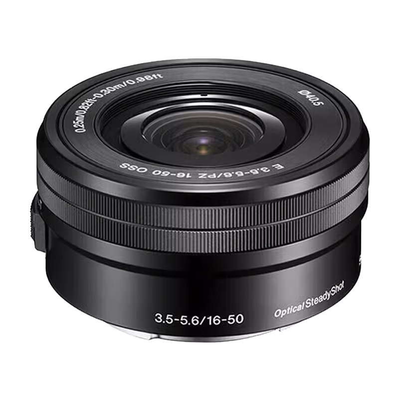 索尼(SONY)APS-C半画幅标准变焦镜头E口变焦镜头风光人像旅游抓拍家用E16-50黑色[拆机镜头]标配